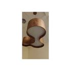 Lustre Pendente Semi Cilíndrico 120cm Em Madeira Imbuia