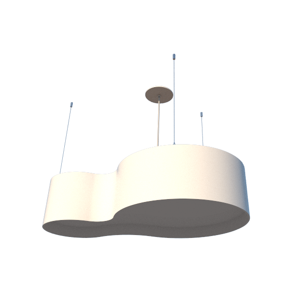 Lustre Pendente Semi Cilíndrico 75cm Em Madeira Branco Ou Pre