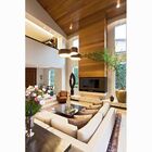 Lustre Pendente Semi Cilíndrico 80cm Em Madeira Imbuia