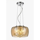 Lustre Pendente Sidney Luminária Cristal Legítimo 28cm