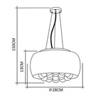 Lustre Pendente Sidney Luminária Cristal Legítimo 28cm