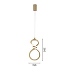 Lustre Pendente Sindora Dcd03254 Dourado Led Bivolt