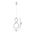 Lustre Pendente Sindora Dcd03256 Branco Led Bivolt