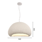 Lustre Pendente Sindora Dcd04087 50cm Branco E27 Bivolt