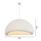 Lustre Pendente Sindora Dcd04124 80cm Branco E27 Bivolt