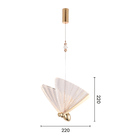 Lustre Pendente Sindora Qd05166 Dourado Led Bivolt