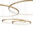 Lustre Pendente Sindora Qd05364 Dourado Led Bivolt