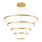 Lustre Pendente Sindora Qd05453 Dourado Led Bivolt