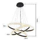 Lustre Pendente Skylight Apogeu 4011 Led Bivolt Preto