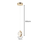Lustre Pendente Skylight Bubble 3062 Dourado/transparente Led