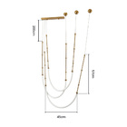 Lustre Pendente Skylight Cross 4026 Led Bivolt Dourado / Bran