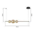 Lustre Pendente Skylight Curly 3108 Led Bivolt Preto/ambar