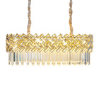 Lustre Pendente Skylight Lor 4005-1 Dourado Retangular 90 G9