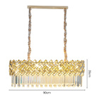 Lustre Pendente Skylight Lor 4005-1 Dourado Retangular 90 G9