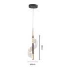 Lustre Pendente Skylight Mast 3066 Led Bivolt Preto / Translu