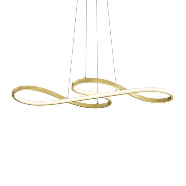Lustre Pendente Skylight Strip 3016 Led Bivolt Dourado
