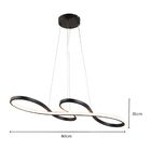 Lustre Pendente Skylight Strip 3016 Led Bivolt Preto