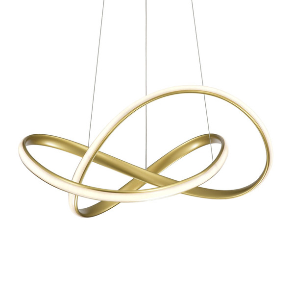 Lustre Pendente Skylight Strip 3017 Led Bivolt Dourado