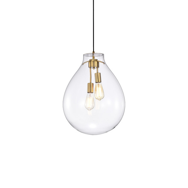 Lustre Pendente Skylight Tommy 3039 M E27 Bivolt Dourado/tran