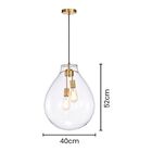 Lustre Pendente Skylight Tommy 3039 M E27 Bivolt Dourado/tran