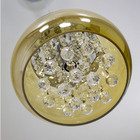 Lustre Pendente Soho Vidro Âmbar Translucido Com Cristais Ø22