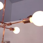 Lustre Pendente Sputnik Gold 6 Braço Luminaria Filamento A60