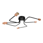 Lustre Pendente Sputnik Moderno Aranha 6 Braços Retrô Preto C