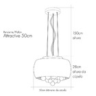 Lustre Pendente Startec Attractive 50 Cromado G9 Bivolt