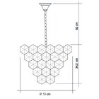 Lustre Pendente Startec Cristalle 55cm Fumê G9 Bivolt