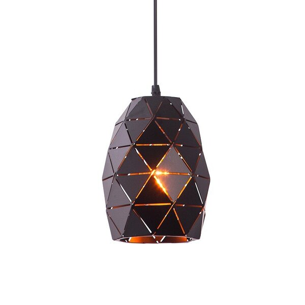 Lustre Pendente Startec Faces Oval Preto E27 Bivolt