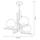 Lustre Pendente Startec Havana 4 E27 Bivolt - Cobre - Único