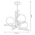 Lustre Pendente Startec Havana 4 E27 Bivolt Preto