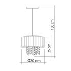 Lustre Pendente Startec Mini Diamond Prata E27 Bivolt