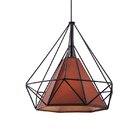 Lustre Pendente Startec Piramidal 38cm E27 Bivolt Preto E Café