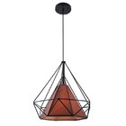 Lustre Pendente Startec Piramidal 38cm E27 Bivolt Preto E Café