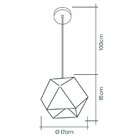 Lustre Pendente Startec Rpx Faces 1 Preto E27 Bivolt