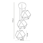 Lustre Pendente Startec Rpx Faces 3 Preto E27 Bivolt - Único