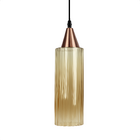 Lustre Pendente Taschibra Anne 20cm Conhaque E27 Bivolt Cobre