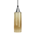 Lustre Pendente Taschibra Anne 20cm Conhaque E27 Bivolt Prata