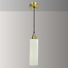Lustre Pendente Taschibra Anne Branco Leitoso E27 Bivolt Ouro