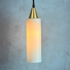 Lustre Pendente Taschibra Anne Branco Leitoso E27 Bivolt Ouro