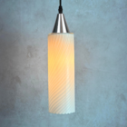 Lustre Pendente Taschibra Anne Branco Leitoso E27 Bivolt Prata