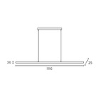 Lustre Pendente Taschibra Apex Led Bivolt Preto 3000k Luz Ama