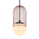 Lustre Pendente Taschibra Aramado Screen Cobre/leitoso E27 Bi