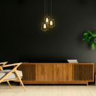 Lustre Pendente Taschibra Aramado Trapeze Dourado Triplo 3xe2