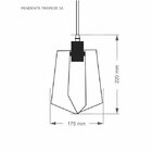 Lustre Pendente Taschibra Aramado Trapeze Dourado Triplo 3xe2