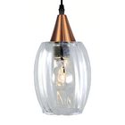 Lustre Pendente Taschibra Badih P Canelado E27 Transparente B