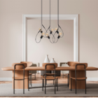 Lustre Pendente Taschibra Bungee Preto 6xe27 Bivolt