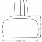 Lustre Pendente Taschibra Coliseu 500 Conhaque G9 Bivolt