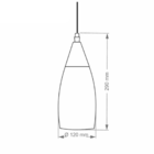 Lustre Pendente Taschibra Corcovado Vidro Canelado E27 Bivolt